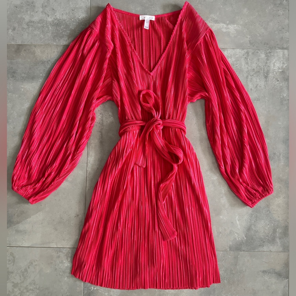 Leith V Neck Magenta Mini Dress | S